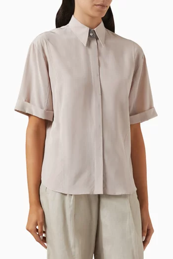 Short-sleeve Shirt in Silk