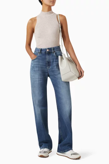High-waist Jeans in Denim