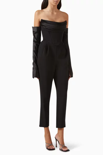 Raven Jumpsuit in Stretch Crepe