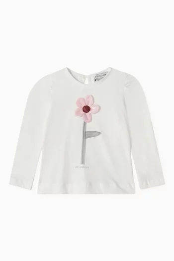 3D Flower T-shirt in Organic Cotton