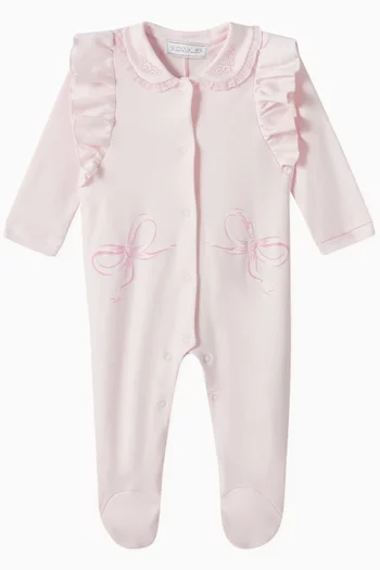 Bow Print Onesie in Cotton