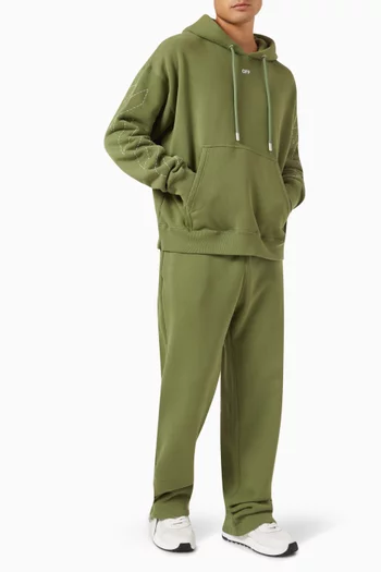 Stitch-arrow Hoodie in Cotton