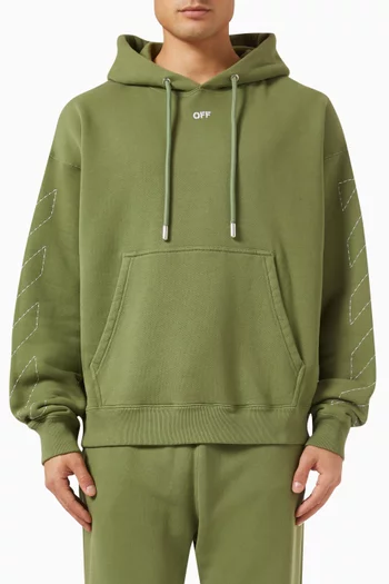 Stitch-arrow Hoodie in Cotton