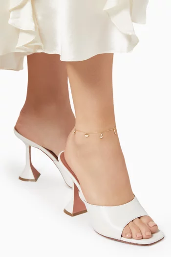 Al Hob Enamel Charm Anklet in 18kt Gold