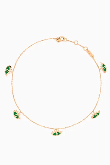 Ya Ein Enamel Anklet in 18kt Gold