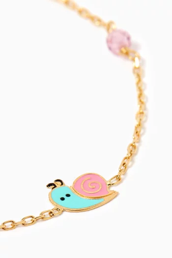 Snail Charm Bracelet in 18kt Yellow Gold