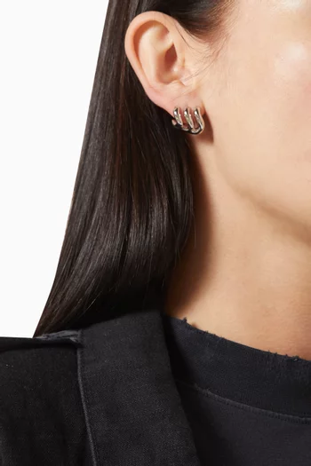 Loop Trio Earrings in Brass