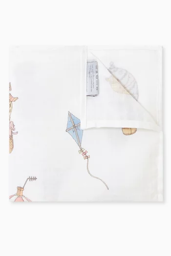 Hot Air Balloons Carré Blanket in Organic Cotton