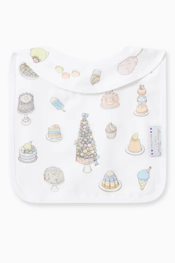 Sweetie Pie-print Bib in Organic Cotton
