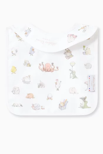 Animal-print Bib in Organic Cotton