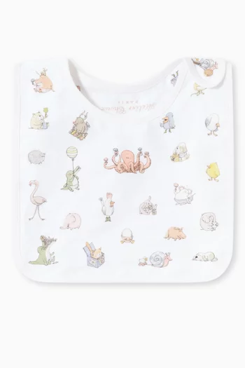 Animal-print Bib in Organic Cotton