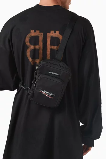 Explorer Crossbody Messenger Bag in Recycled Nylon