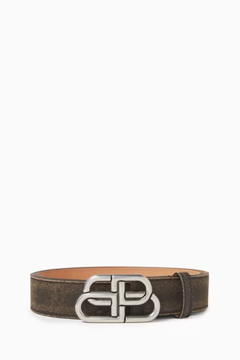 BB Large Belt in Distressed Leather