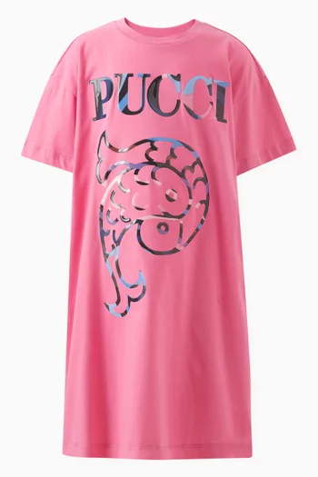 Graphic T-shirt Dress in Cotton