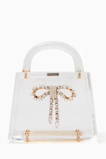 Eva Bow-embellished Top-handle Bag in Acrylic