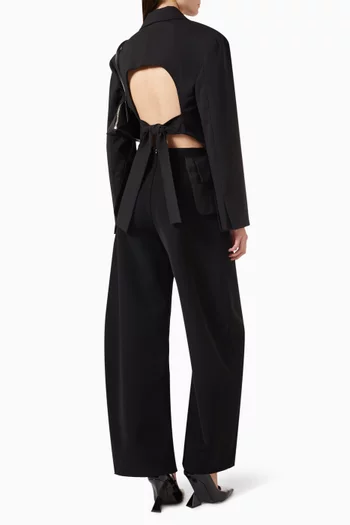 Double-breasted Cutout Blazer