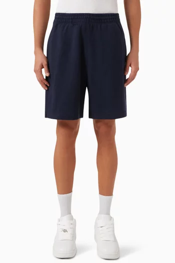 Equestrian Knight Embroidery Shorts in Cotton-jersey