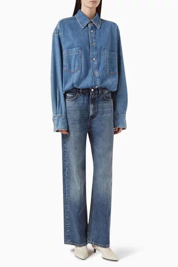 Tilda Shirt Jumpsuit in Denim