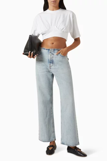 بنطال جينز كوريا دبليو بي سترومبولي بلو دينم