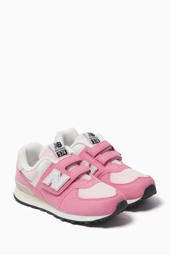 Buy New Balance Pink 574 Sneakers in Mesh Suede For Girls Online Ounass Bahrain