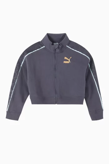 Track Jacket in Cotton-blend