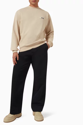Grosgrain Logo Sweatshirt in Cotton