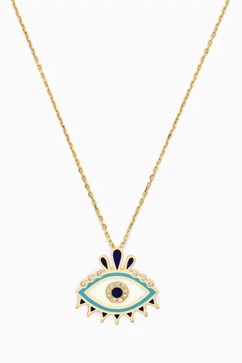The Queen Eye Pendant Necklace in 18kt Yellow Gold