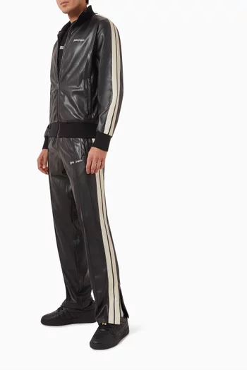Logo Sweatpants in Faux Leather