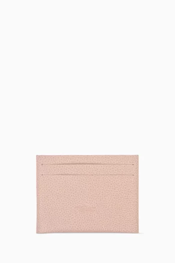 Le Foulonné Card Holder in Grained Leather