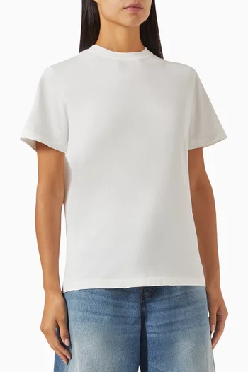 Distressed T-shirt in Cotton Jersey