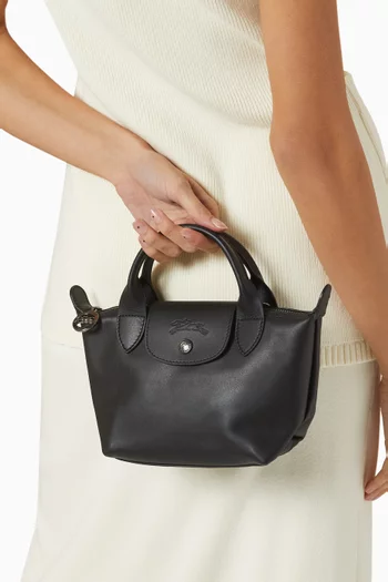 Mini Le Pliage Xtra Handbag in Leather