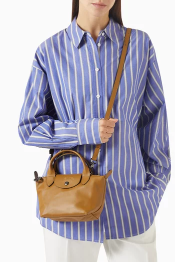 Mini Le Pliage Xtra Handbag in Leather