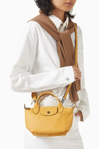 Mini Le Pliage Xtra Handbag in Leather