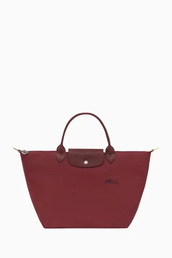 Medium Le Pliage Green Tote Bag in Recycled Canvas