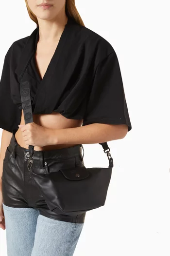 Mini Le Pliage Xtra Crossbody Bag in Leather