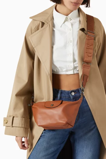 Mini Le Pliage Xtra Crossbody Bag in Leather
