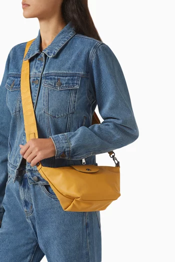 Mini Le Pliage Xtra Crossbody Bag in Leather