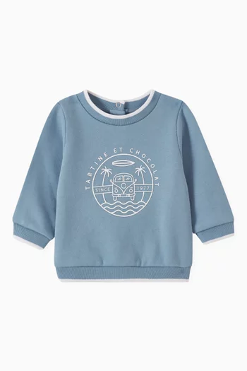 Graphic-print Sweatshirt in Cotton