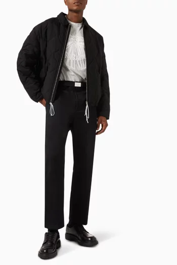 تي شيرت بنقشة بلاستر قطن