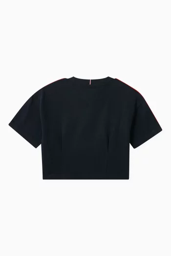 Logo Tape T-shirt in Cotton