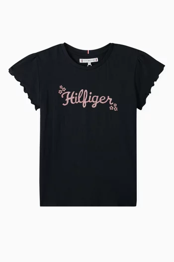 Cursive Logo T-shirt in Cotton