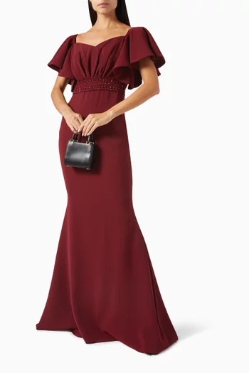 Bead-embellished Maxi Dress