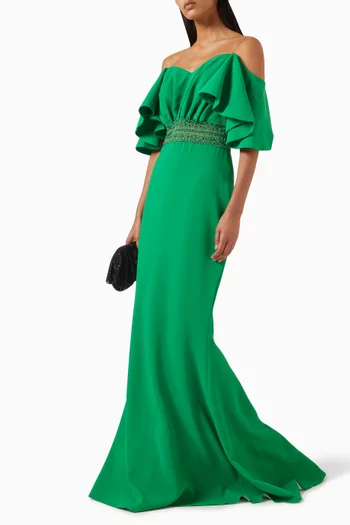 Bead-embellished Maxi Dress