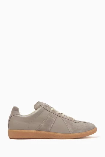 Buy Maison Margiela Grey Replica Sneakers in Nappa Leather Suede For Men Online Ounass Bahrain