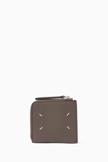 Four Stitch Zip-around Wallet in Leather