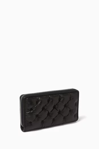 Glam Slam Quilted Wallet in Leather