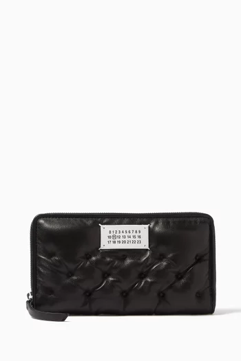 Glam Slam Quilted Wallet in Leather