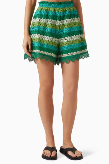 Soledad Knit Shorts in Guipure-fabric