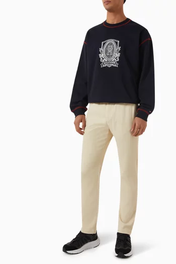 Heraldic Crest Sweatshirt in Cotton-knit