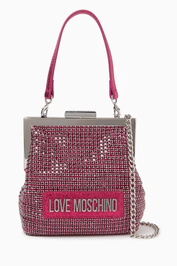 Mini Bling Bling Embellished Bag in Mesh